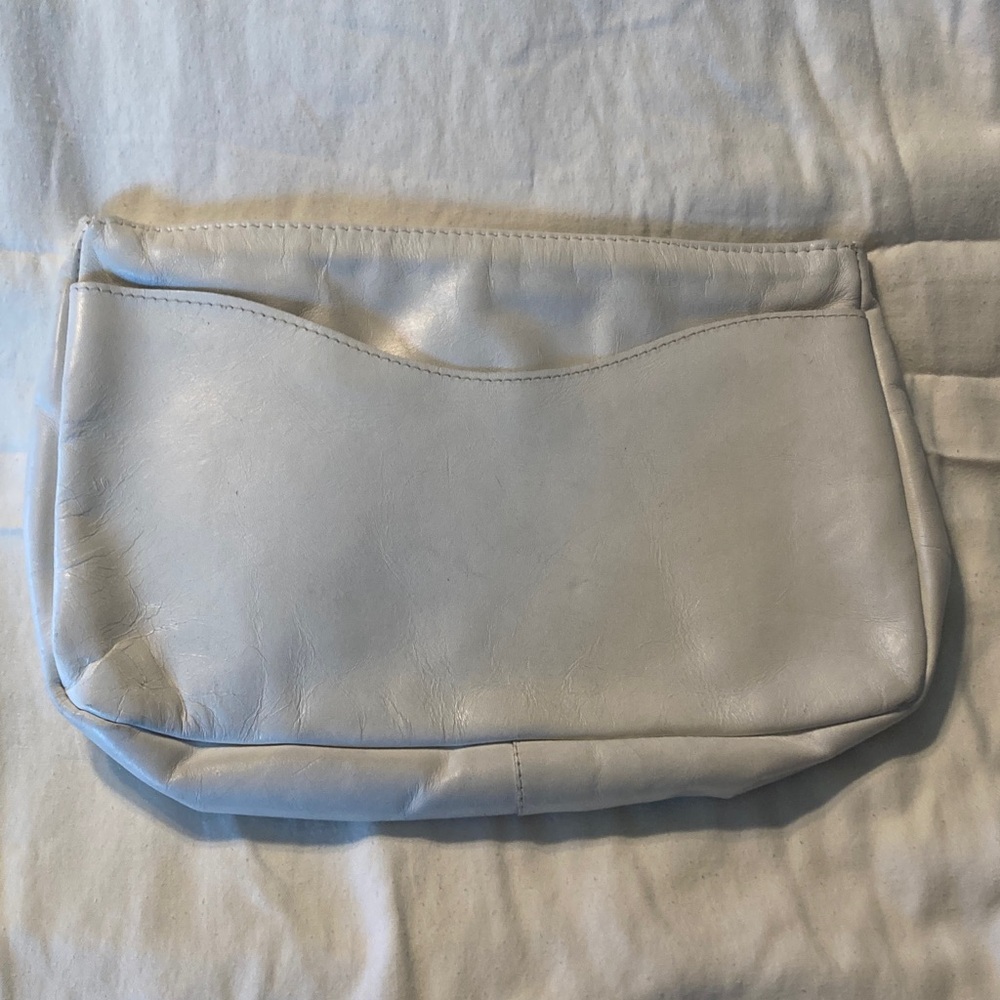Elegant Vintage White Leather Clutch